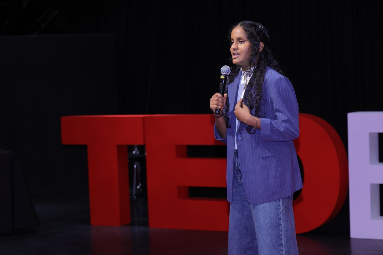 Students on the TED-Ed stage